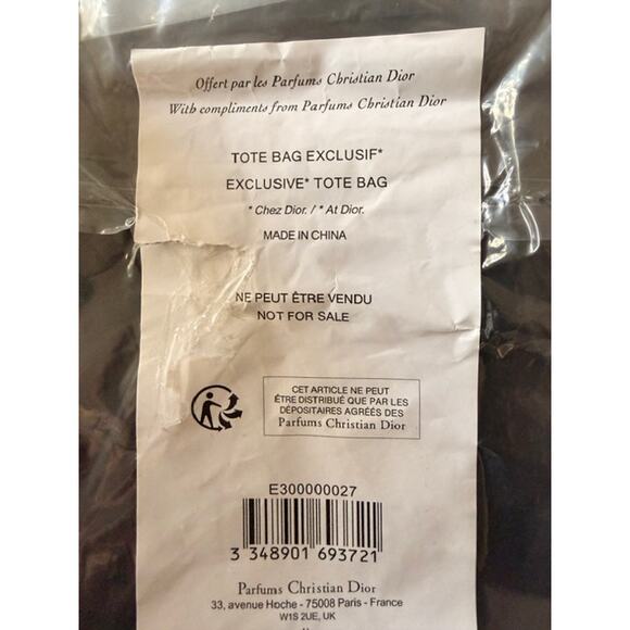 Christian Dior Black Mesh Tote Bag Promo 16x14x5 - Picture 6 of 6